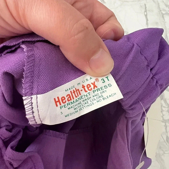 Vintage  Healthtex Overalls NWT | Purple Girls 3T - Picture 4 of 4